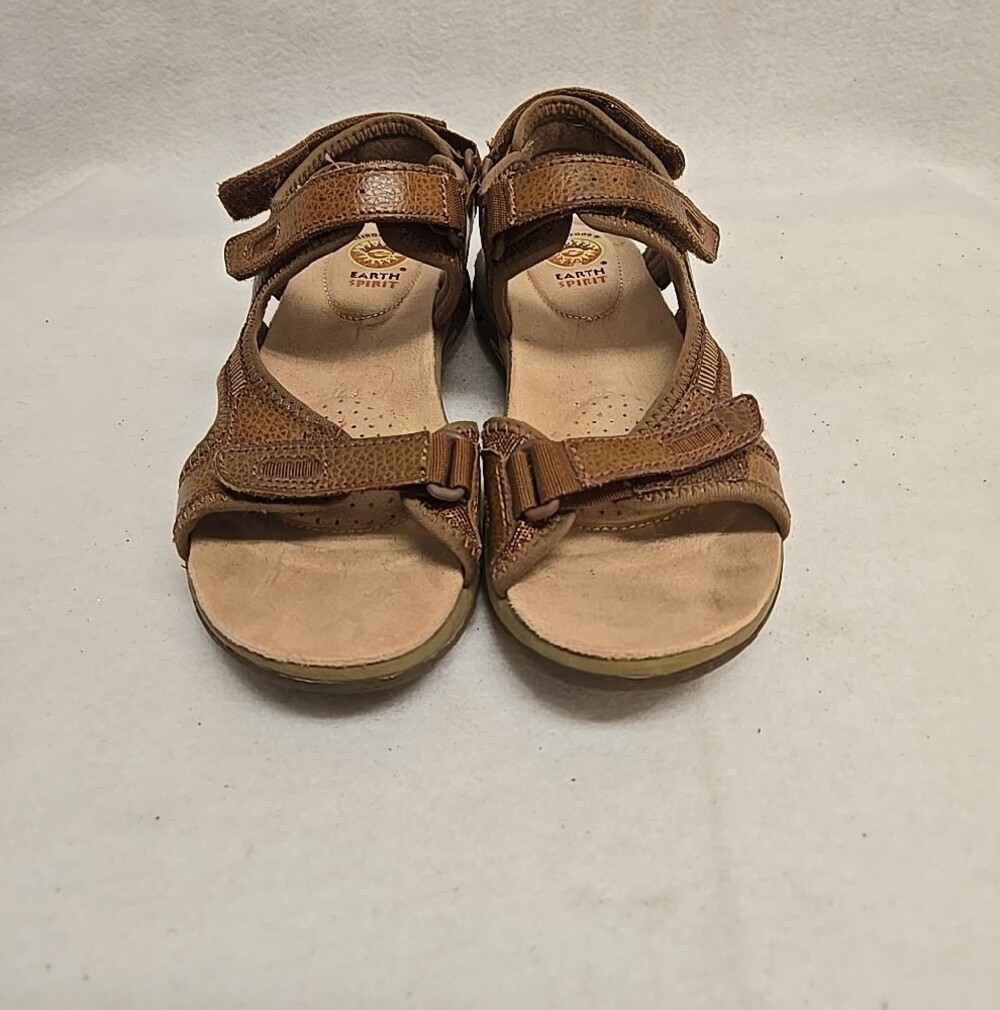 Earth Spirit Comfort Trek Brown Adjustable Strap Women's Sandals Sz 7 - Picture 2 of 8